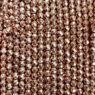 facettierte Kugelkette Hämatit gepresst / bedampft ca. 40 cm