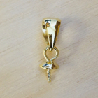 ST12 Stecköse Anhänger Silber vergoldet