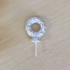 ST14 Stecköse Anhänger Silber matt 11 mm