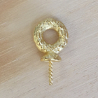 ST14 Stecköse Anhänger Silber vergoldet matt 11 mm