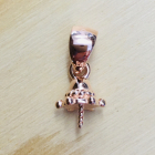 ST13 Stecköse Anhänger Silber rosé vergoldet 15 mm