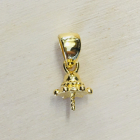 ST13 Stecköse Anhänger Silber vergoldet 15 mm