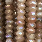 facettierte Linsen oranger Mondstein bedampft ca. 40 cm