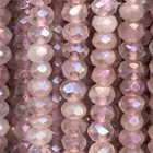 facettierte Linsen Rosenquarz bedampft ca. 40 cm